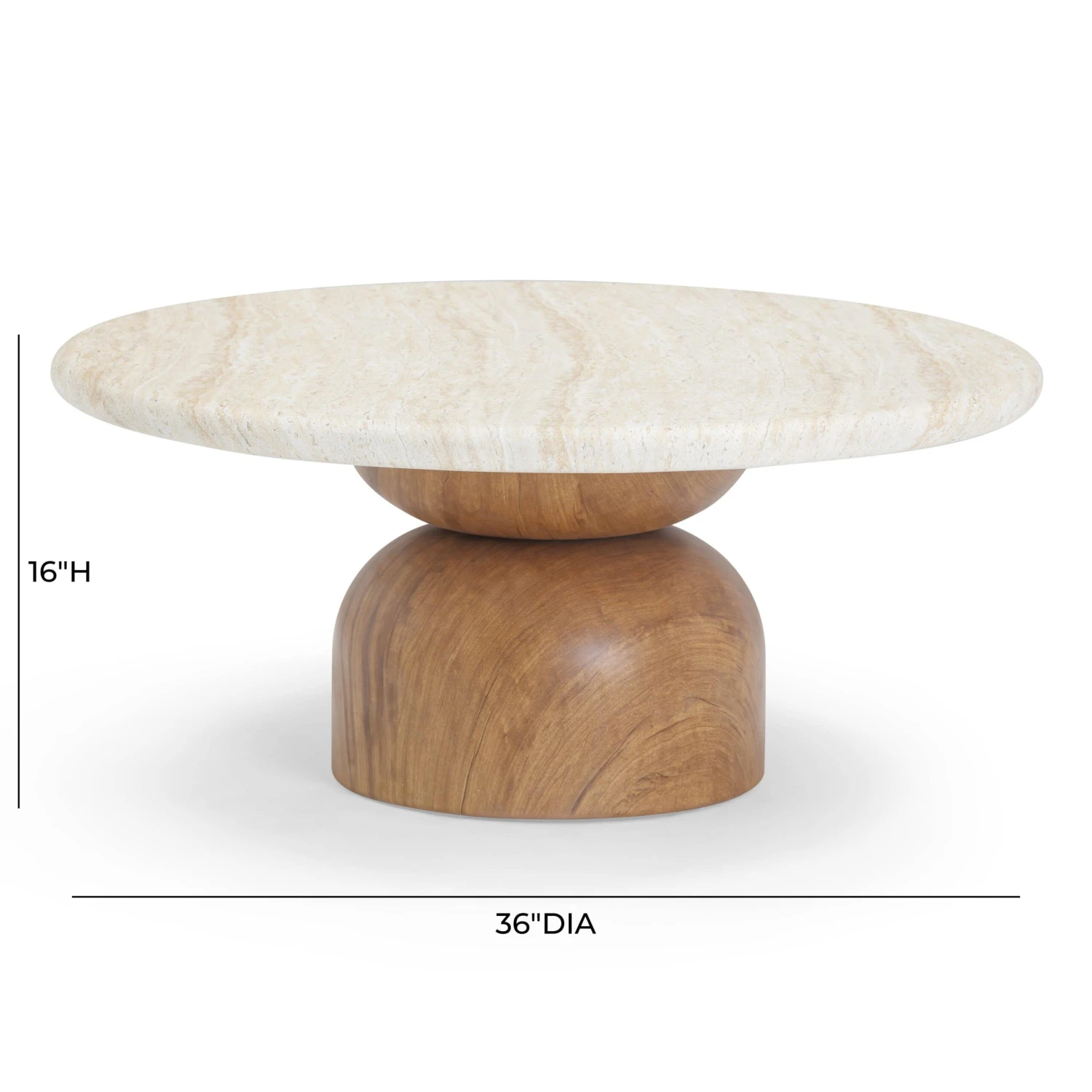 Cynthia Travertine Concrete Indoor / Outdoor Coffee Table 7 Cynthia Travertine Concrete Indoor / Outdoor Coffee Table - Image 7