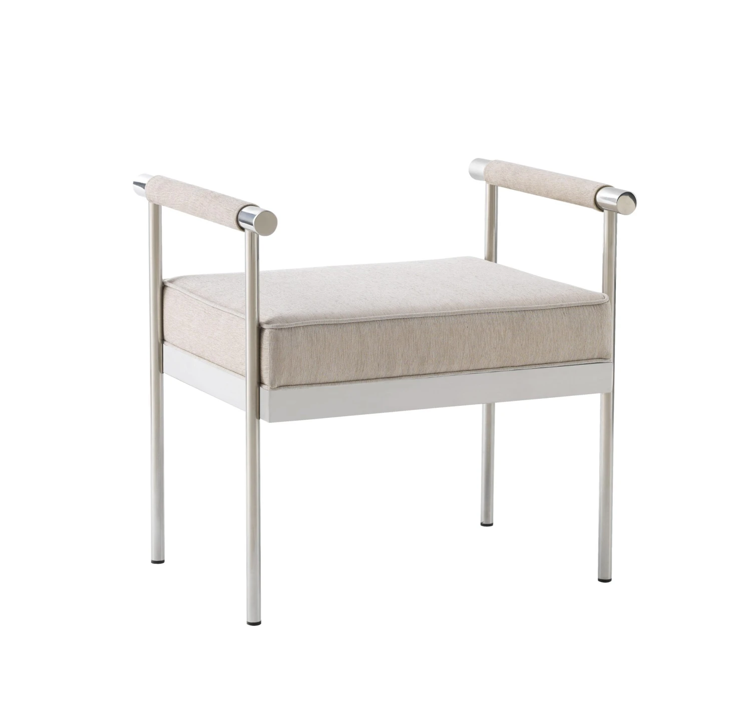 Diva Cream Velvet Bench 1 Diva Cream Velvet Bench