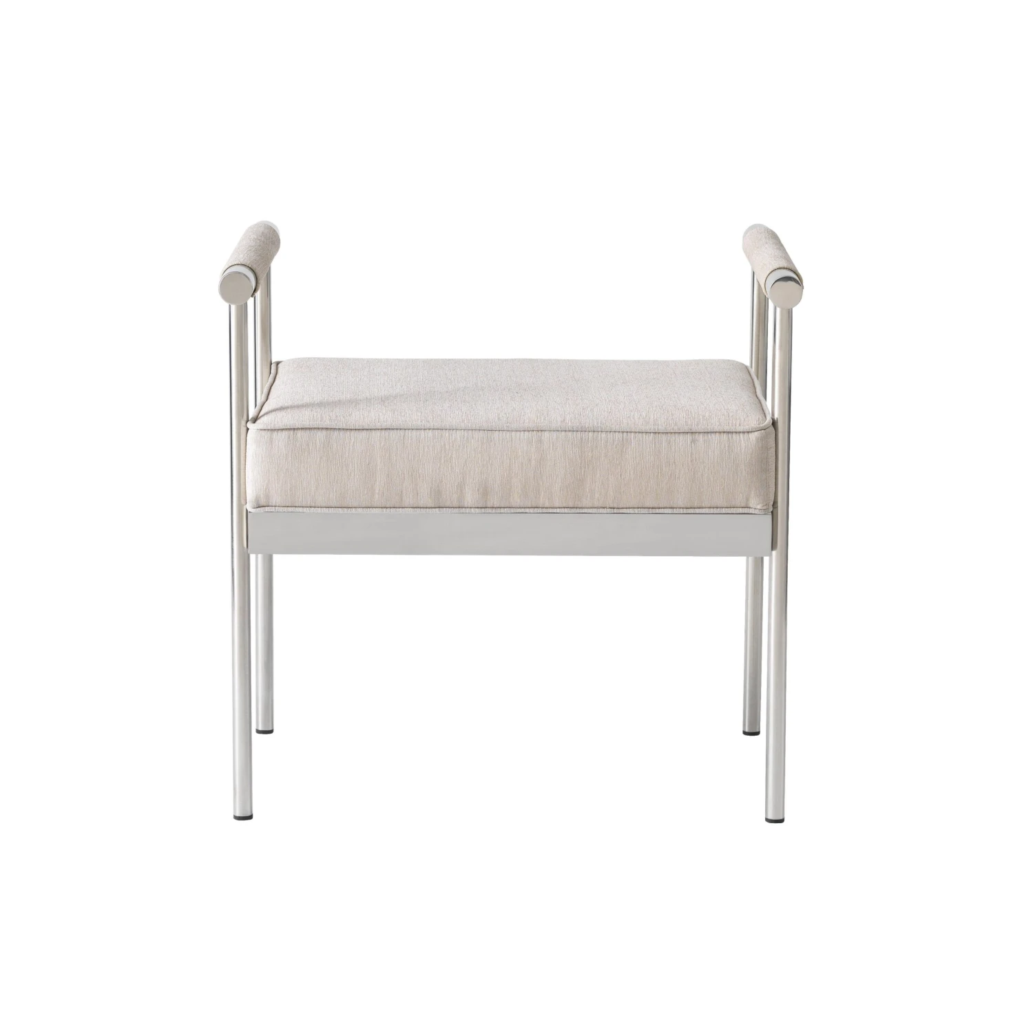 Diva Cream Velvet Bench 3 Diva Cream Velvet Bench - Image 3