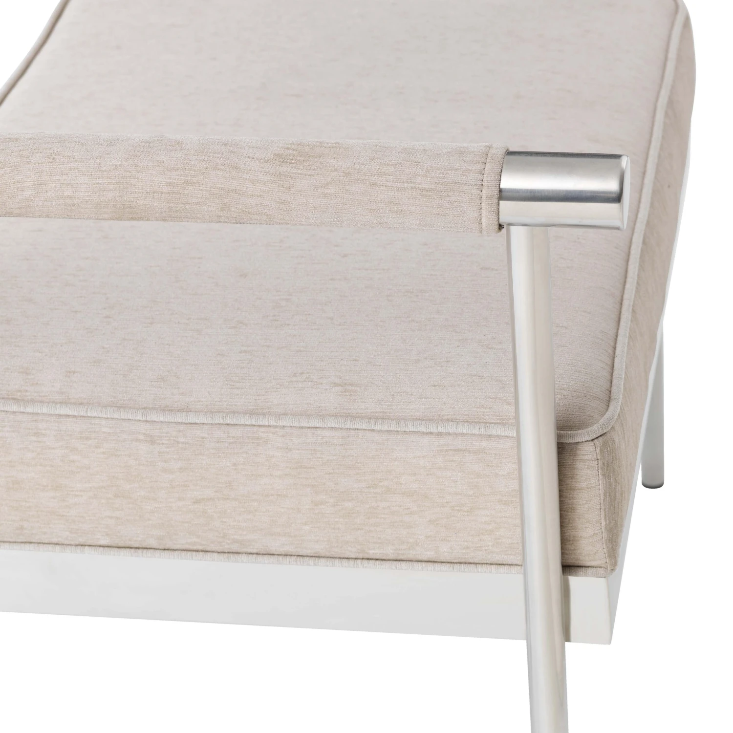 Diva Cream Velvet Bench 8 Diva Cream Velvet Bench - Image 8