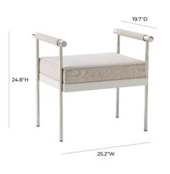 Diva Cream Velvet Bench 17 Diva Cream Velvet Bench -TOV Furniture Store TOV OC5511.media .09 2d388de6 63d3 4397 b83e 98fa569fb972