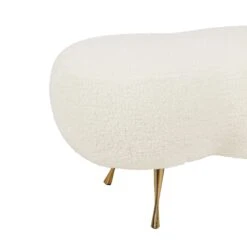 Welsh Faux Shearling Bench -TOV Furniture Store TOV OC6431 4