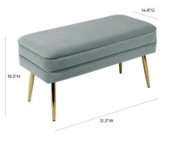 Ziva Velvet Storage Bench -TOV Furniture Store TOV OC6466.media .06 49525794 8288 45a3 ab58 992c421c1b59