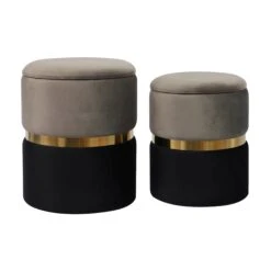 Gigi Grey Storage Ottomans - Set Of 2 -TOV Furniture Store TOV OC6472 3