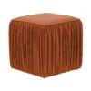 Morgan Pleated Velvet Ottoman