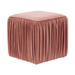 Morgan Pleated Velvet Ottoman -TOV Furniture Store TOV OC68215.media .01