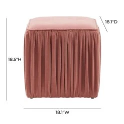 Morgan Pleated Velvet Ottoman -TOV Furniture Store TOV OC68215.media .06