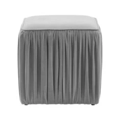 Morgan Pleated Velvet Ottoman -TOV Furniture Store TOV OC68216.media .03