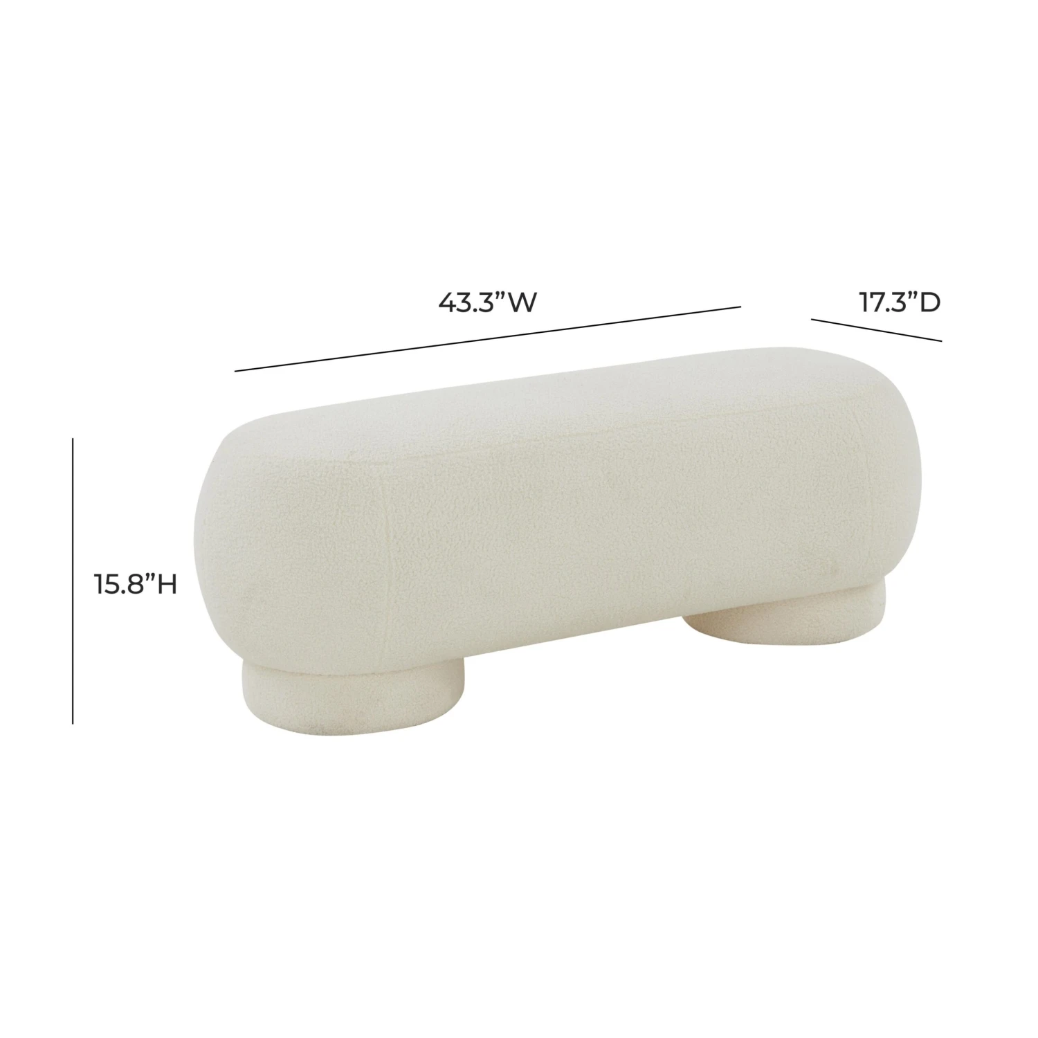 Mara Vegan Shearling Ottoman 6 Mara Vegan Shearling Ottoman - Image 6