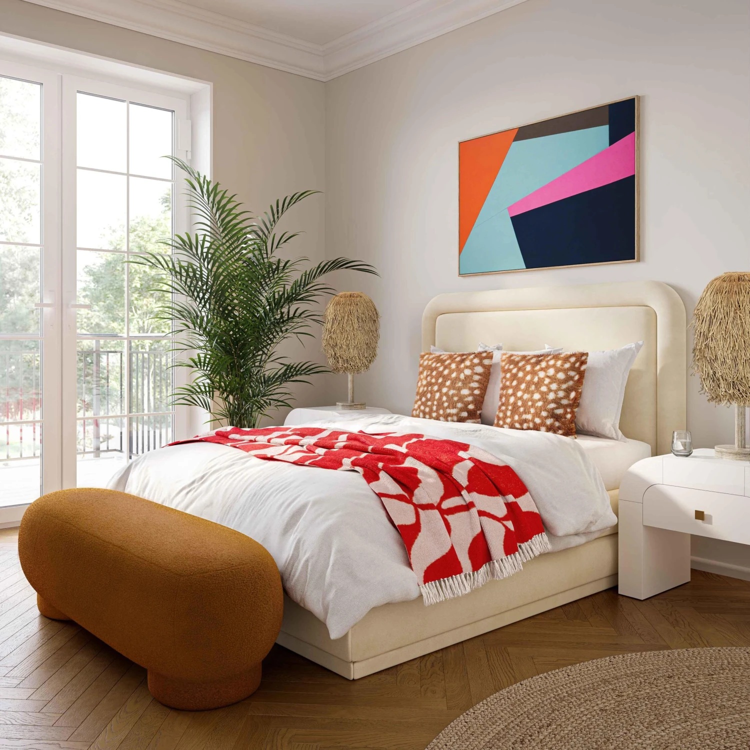 Mara Vegan Shearling Ottoman 8 Mara Vegan Shearling Ottoman - Image 8