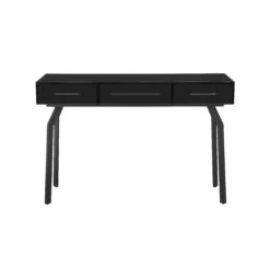 Santana Black Glass Desk Console Table 8 Santana Black Glass Desk Console Table -TOV Furniture Store TOV OC68577.media .03