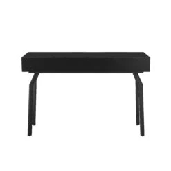 Santana Black Glass Desk Console Table 9 Santana Black Glass Desk Console Table -TOV Furniture Store TOV OC68577.media .04