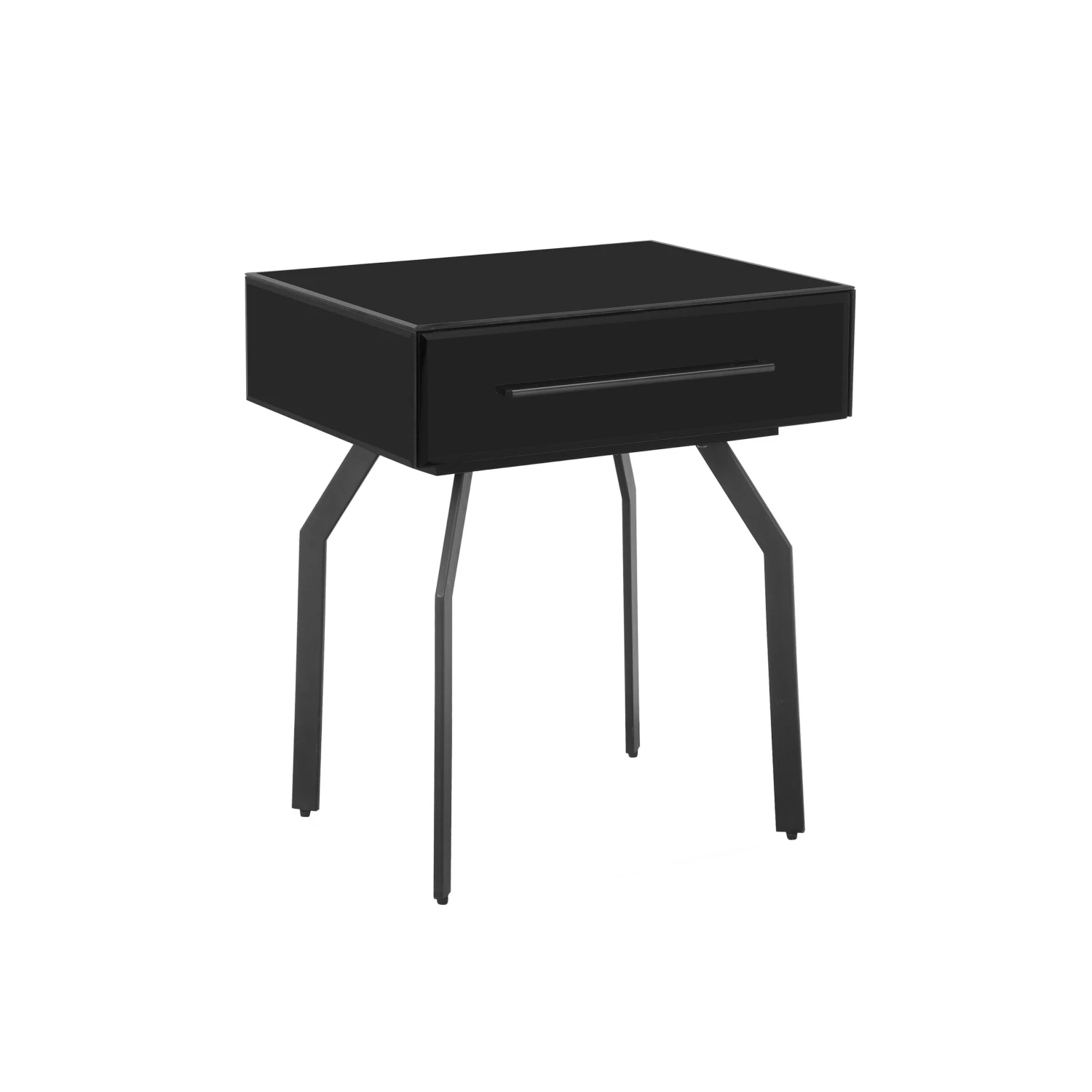 Santana Black Glass Side Table 1 Santana Black Glass Side Table