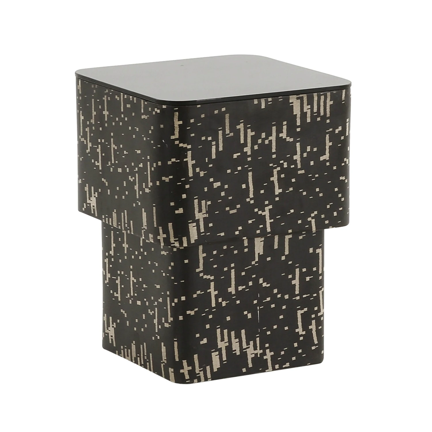 Faye Black Glass Side Table 1 Faye Black Glass Side Table
