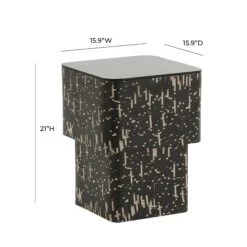 Faye Black Glass Side Table 9 Faye Black Glass Side Table -TOV Furniture Store TOV OC68587.media .05