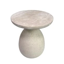 Gina Cream Travertine Side Table 7 Gina Cream Travertine Side Table -TOV Furniture Store TOV OC68641.media .03 268c5719 6d5a 45ad ac22 e08f0d32d2ee