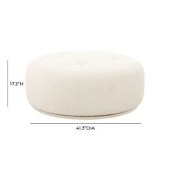 Fickle Cream Boucle Swivel Ottoman -TOV Furniture Store TOV OC68672.media .05 b46c00b2 468c 46dd 9d79 07e6bfd4d2c4
