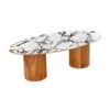 Tamara Marble Ceramic Oval Coffee Table