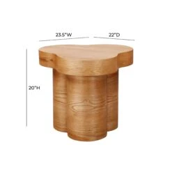 Dora Natural Oak Side Table -TOV Furniture Store TOV OC68683.media .06
