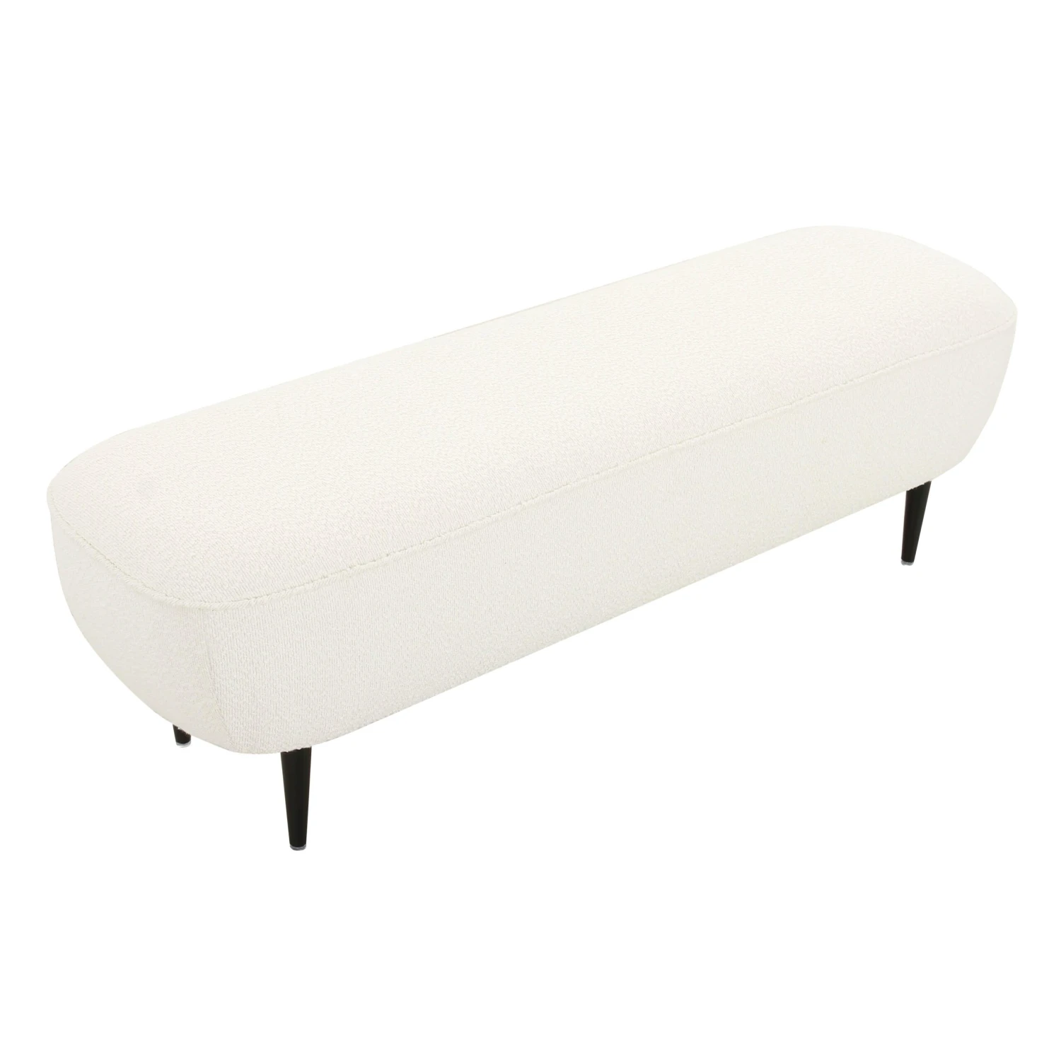 Denise Cream Boucle Bench 5 Denise Cream Boucle Bench - Image 5