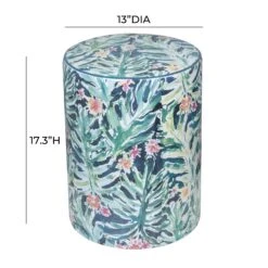 Taurus Ceramic Indoor/Outdoor Stool -TOV Furniture Store TOV OC68774.media .06 26a71e5c 26cf 41e6 be4e 8fad6652de3e