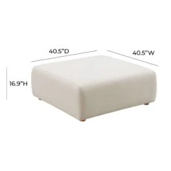 Hangover Cream Performance Linen Ottoman -TOV Furniture Store TOV OC68790.media .05