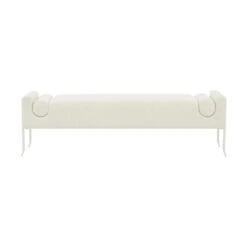 Ines Cream Boucle Bench -TOV Furniture Store TOV OC68819.media .03