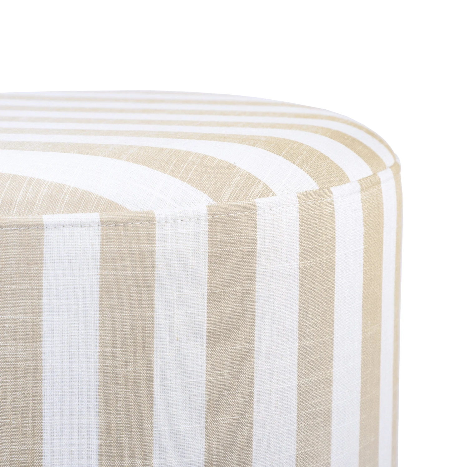 Dex Striped Linen Ottoman 5 Dex Striped Linen Ottoman - Image 5