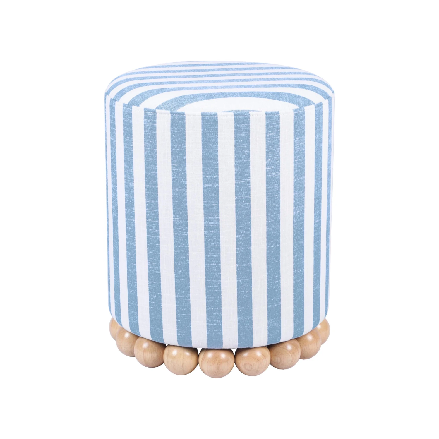 Dex Striped Linen Ottoman 8 Dex Striped Linen Ottoman - Image 8