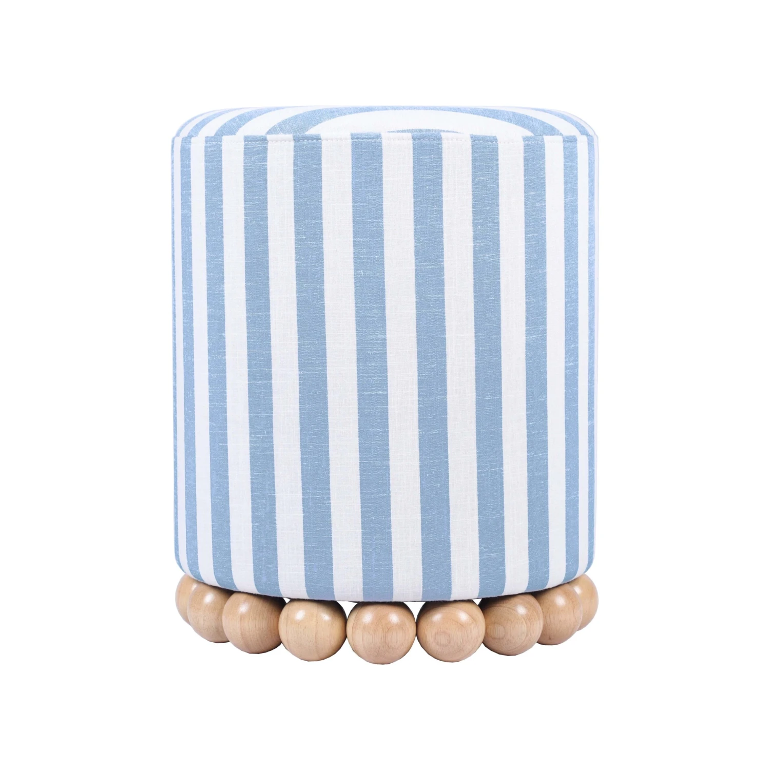 Dex Striped Linen Ottoman 10 Dex Striped Linen Ottoman - Image 10