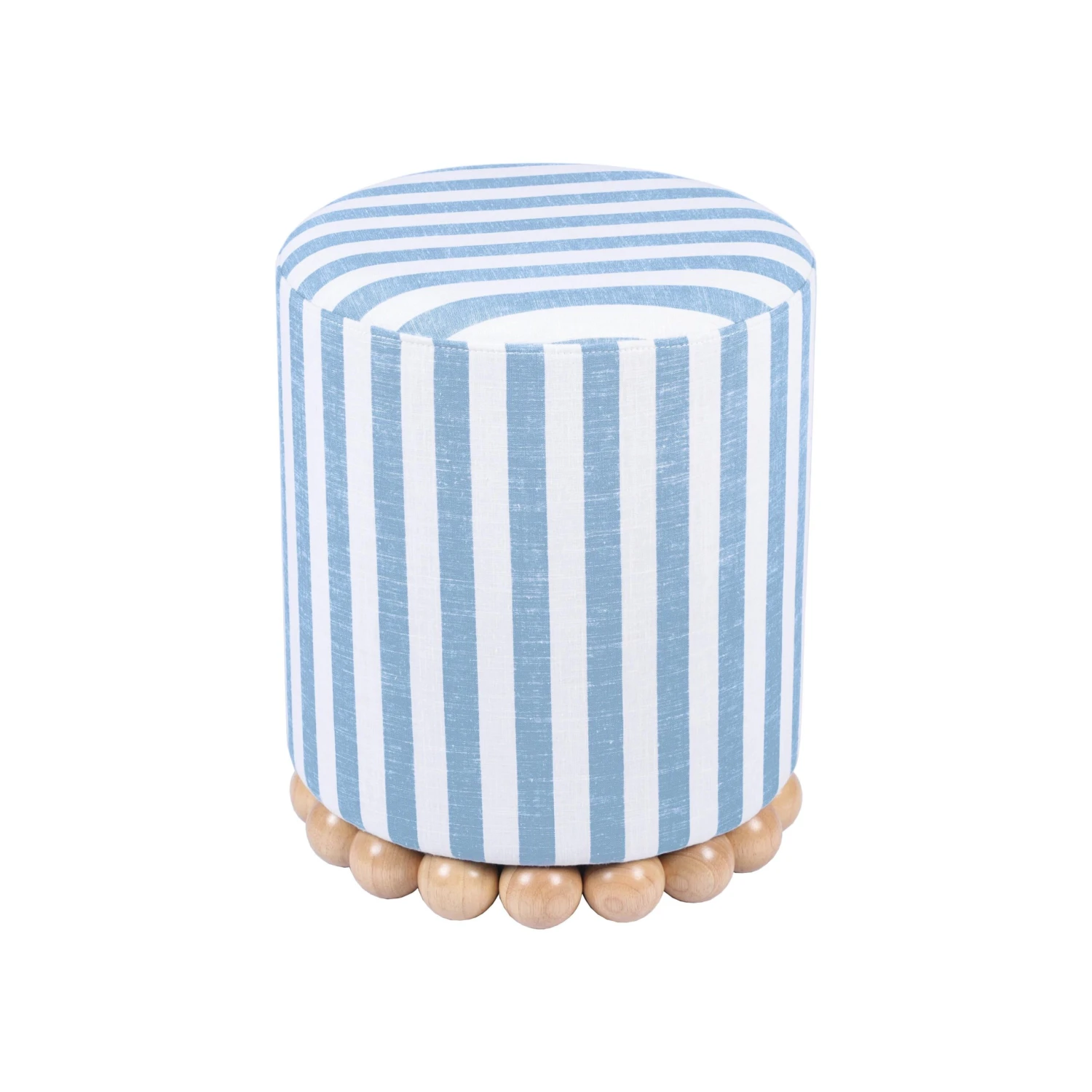 Dex Striped Linen Ottoman 11 Dex Striped Linen Ottoman - Image 11