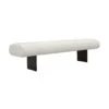 Karol Cream Performance Vegan Leather Bench