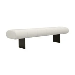 Karol Cream Performance Vegan Leather Bench