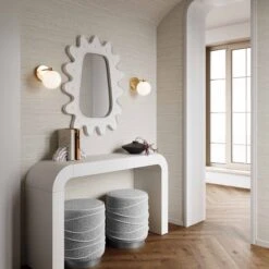 Nero Cream Boucle Ottoman -TOV Furniture Store TOV OC68986