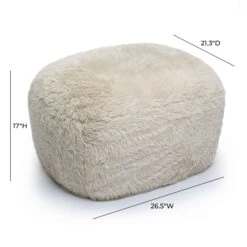 Britt Vegan Shearling Ottoman -TOV Furniture Store TOV OC69026.media .05