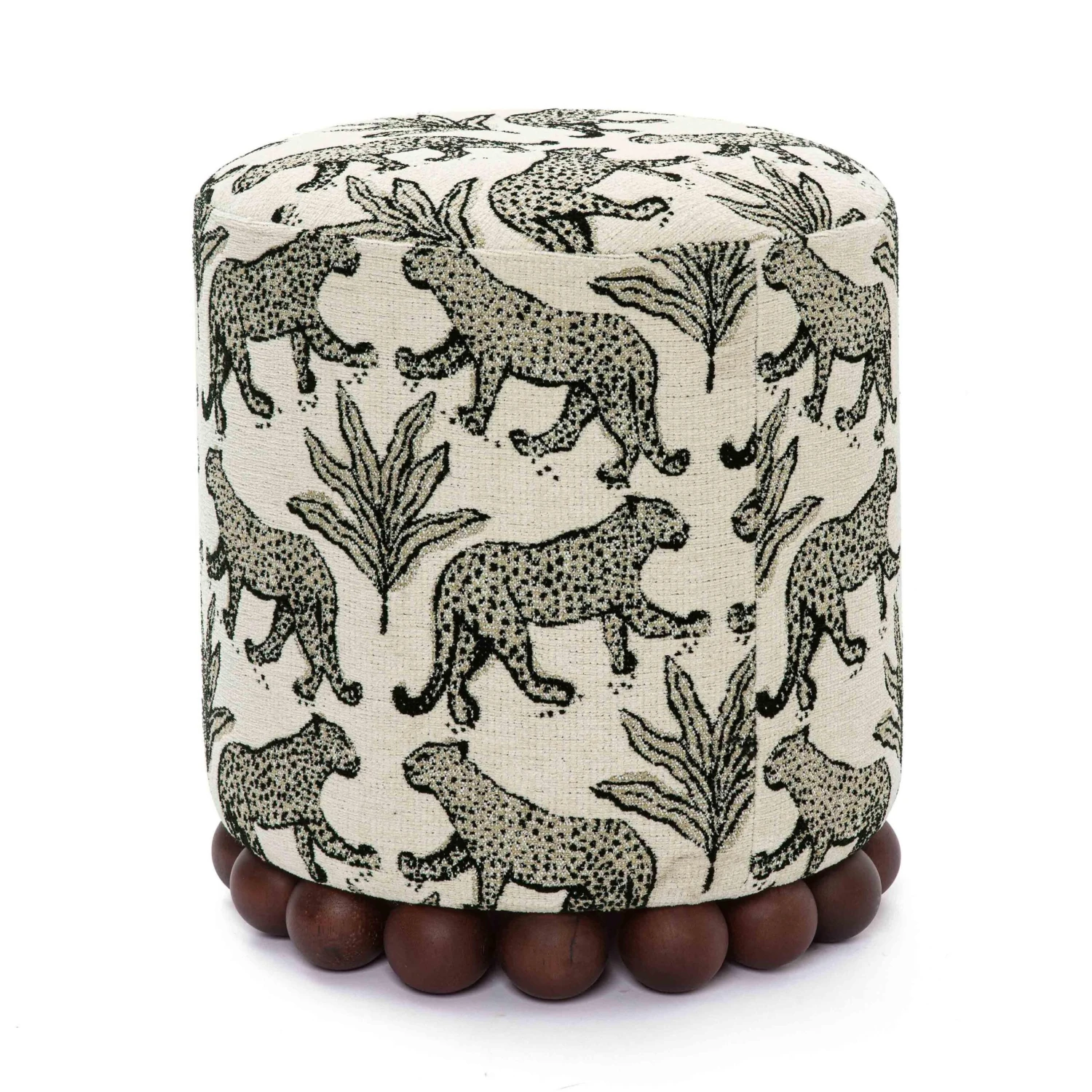 Dex Leopard Jacquard Ottoman 3 Dex Leopard Jacquard Ottoman - Image 3