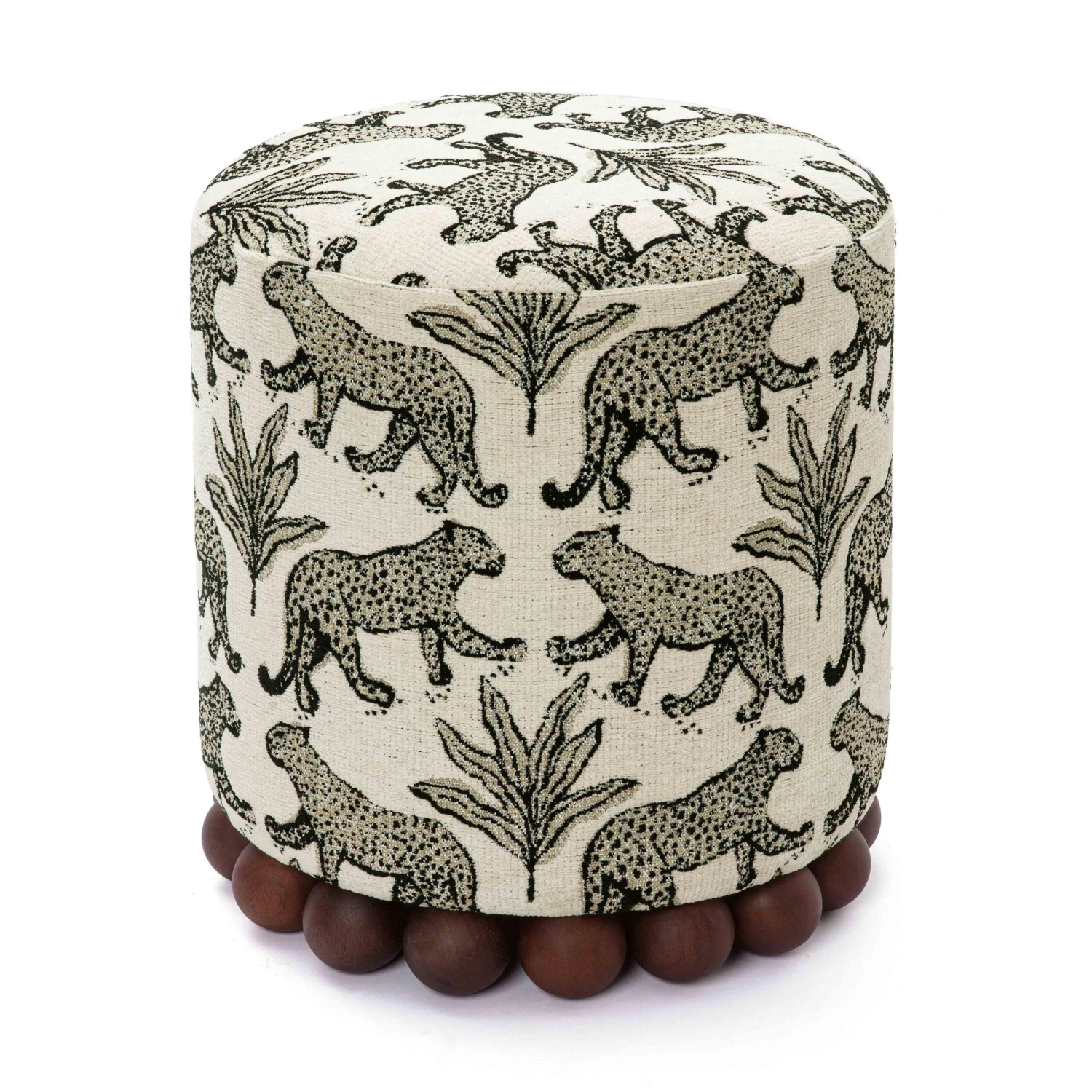 Dex Leopard Jacquard Ottoman 4 Dex Leopard Jacquard Ottoman - Image 4