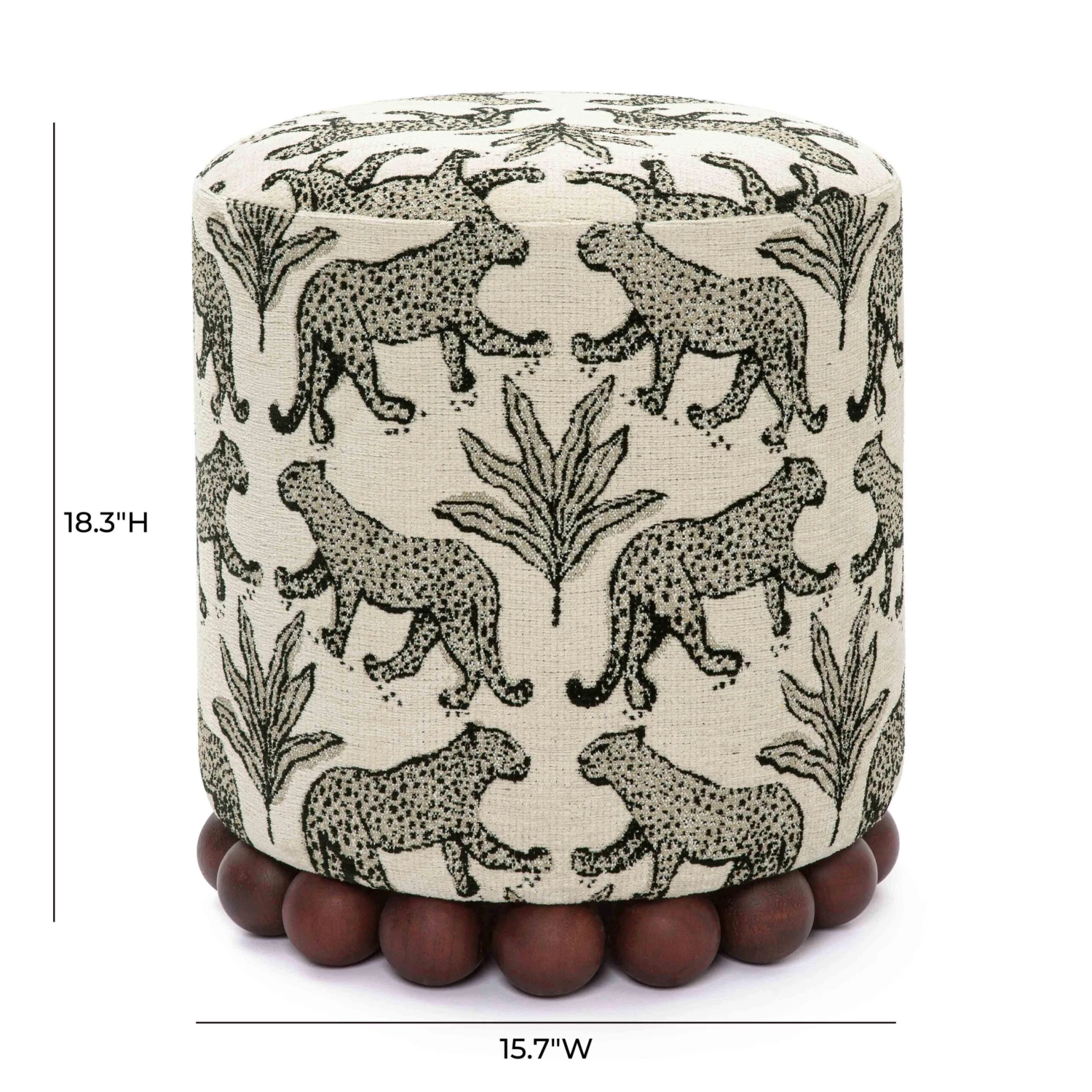 Dex Leopard Jacquard Ottoman 6 Dex Leopard Jacquard Ottoman - Image 6