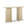 Clementine Faux Travertine Console Table