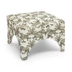 Raji Leopard Jacquard Ottoman 13 Raji Leopard Jacquard Ottoman -TOV Furniture Store TOV OC69199.media .03