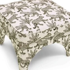 Raji Leopard Jacquard Ottoman 14 Raji Leopard Jacquard Ottoman -TOV Furniture Store TOV OC69199.media .04