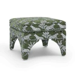 Raji Leopard Jacquard Ottoman 17 Raji Leopard Jacquard Ottoman -TOV Furniture Store TOV OC69200.media .01