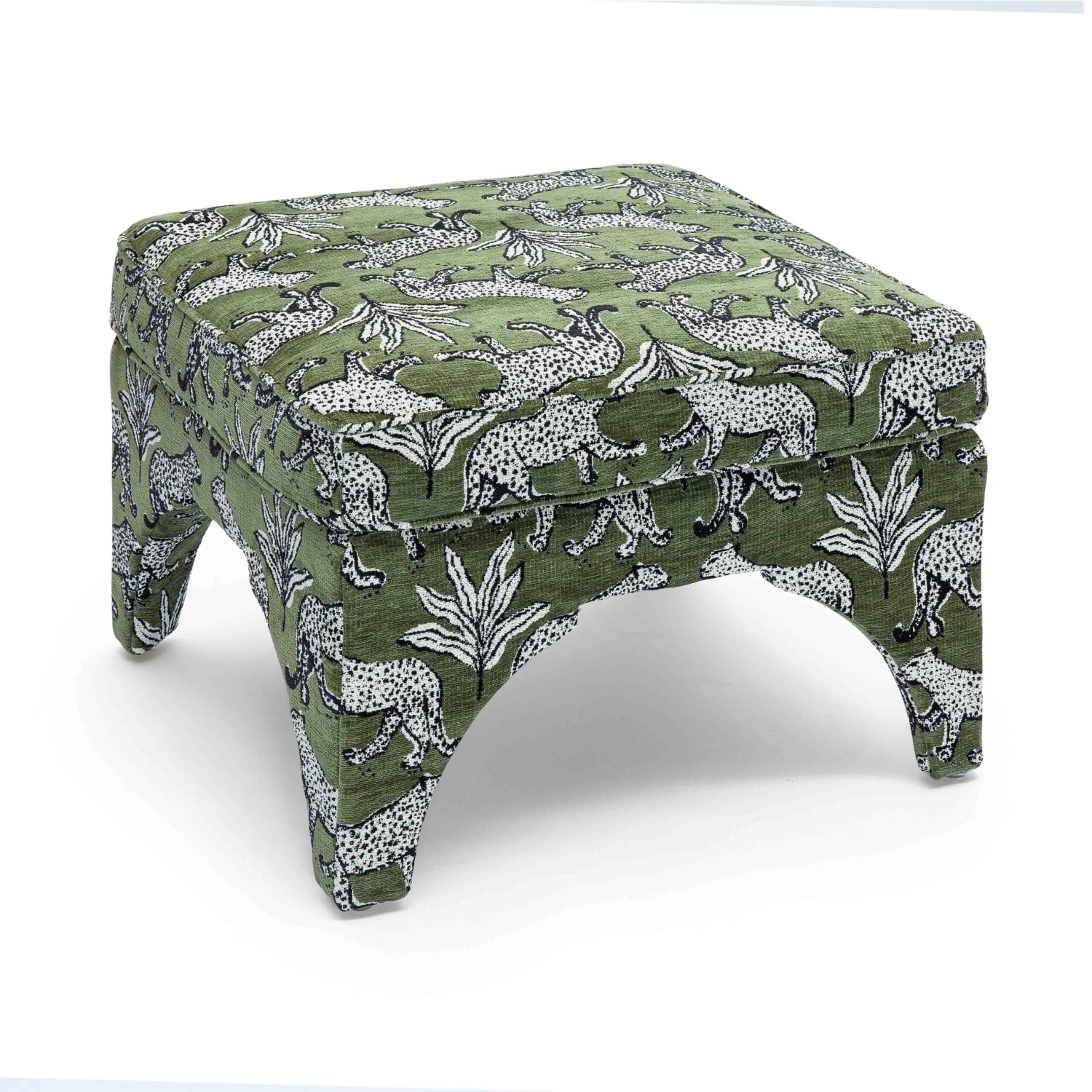 Raji Leopard Jacquard Ottoman 9 Raji Leopard Jacquard Ottoman - Image 9