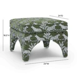Raji Leopard Jacquard Ottoman 20 Raji Leopard Jacquard Ottoman -TOV Furniture Store TOV OC69200.media .05