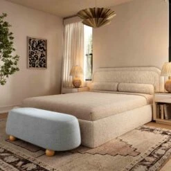 Jaine Loose Mohair Large Ottoman 22 Jaine Loose Mohair Large Ottoman -TOV Furniture Store TOV OC69230