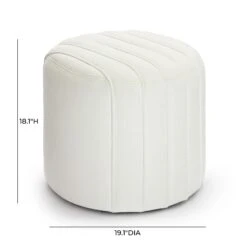 Pouch Chenille Ottoman -TOV Furniture Store TOV OC69233.media .04