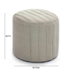 Pouch Chenille Ottoman -TOV Furniture Store TOV OC69234.media .04