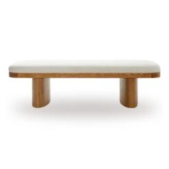 Ollie White Performance Boucle Large Bench -TOV Furniture Store TOV OC69278.media .03 1ee77f2d 069e 4080 ac0f 6e2db4770ec0