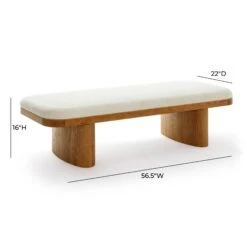 Ollie White Performance Boucle Large Bench -TOV Furniture Store TOV OC69278.media .06 0b581b17 2e19 471f 92f2 b7ad05f2addc