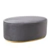 Scarlett Velvet Oval Ottoman